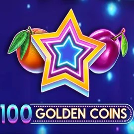 100 Golden Coins slot logo by Amusnet Interactive at SkyHills Casino