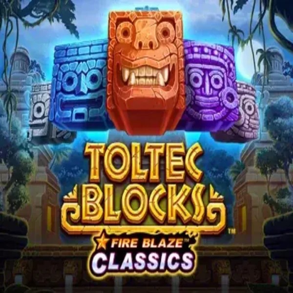 Fire Blaze: Toltec Blocks logo by Rarestone Gaming SkyHills Casino
